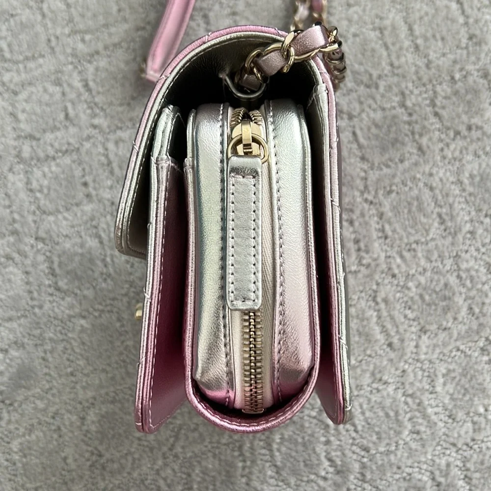 Chanel Pink & Silver Metallic Bag 😍